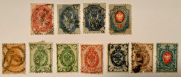 RUSSIA 1889 / 1904  11 Valori Usati  Coat Of Arms E Definitivi - Used Stamps