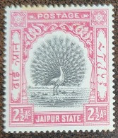 India, Princely State Jaipur, Peacock, Bird, Mint LH, As Scan - Jaipur