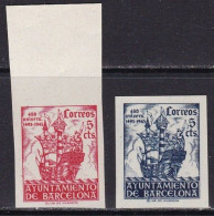 1943 BARCELONA. CARABELA DE COLÓN SERIE SIN DENTAR NUEVOS. 102 € - Barcelona