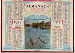 Calendrier Almanach Des P.T.T. 1955 Du Nord - Photo Série 1 Qui L'emportera ? - Oller - Format : 28.5x21.5 Cm - Grossformat : 1941-60