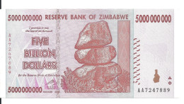 ZIMBABWE 5 BILLION 2008 UNC P 84 - Zimbabwe