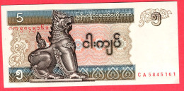 5 Kyats Neuf 3 Euros - Myanmar