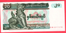 20 Kyats Neuf 3 Euros - Myanmar