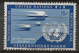 NATIONS-UNIES - NEW-YORK: Obl., PA N° YT 3, TB - Airmail