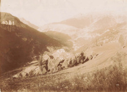 Château Queyras , Hautes Alpes * Le Village Et Vue * Grande Photo Albuminée Circa 1901 Format 23x17cm - Other & Unclassified