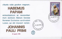 VATICAN N° 618 S/L. DU 26.8.78    1° JOUR - Covers & Documents