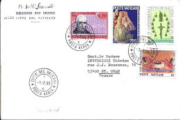 VATICAN N° S/L. DU 1.2.93 POUR LA FRANCE - Storia Postale