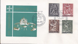 VATICAN N° 443/444/445/450 S/L. DU 8.3.66   1° JOUR - Storia Postale