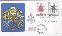 VATICAN N° 384/386 S/L. DU 16.10.63   1° JOUR - Storia Postale