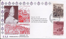 VATICAN N° 394/395 S/L. DU 4.5.64    1° JOUR - Brieven En Documenten