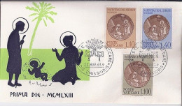 VATICAN N° 390/391/392 S/L. DU 22.11.63   1° JOUR - Covers & Documents