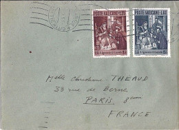 VATICAN N° 230/231 S/L. DU 3.5.56 POUR LA FRANCE - Covers & Documents