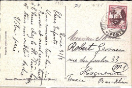 VATICAN N° 51 S/CP. DU 2.4.34 POUR LA FRANCE - Covers & Documents