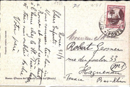 VATICAN N° 51 S/CP. DU 2.4.34 POUR LA FRANCE - Storia Postale