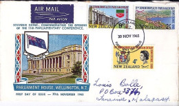 Nlle ZELANDE N° 434/435/436 S/L. DE AUCKLAND/30.11.65 POUR MADAGASCAR - Storia Postale