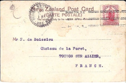 Nlle ZELANDE N° 136 S/CP. DE DUNEDIN/1906 POUR LA FRANCE - Cartas & Documentos