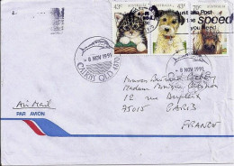 AUSTRALIE N° 1215/1216/1217 SUR L. DE CAIRNS/11.11.91 POUR LA FRANCE - Lettres & Documents