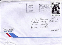 AUSTRALIE N° 1210 SUR L. DE MELBOURNE/4.11.91 POUR LA FRANCE - Lettres & Documents