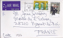 AUSTRALIE N° 608/595 S/L. DE MELBOURNE/27.12.77 POUR LA FRANCE - Cartas & Documentos
