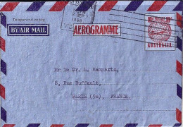 AUSTRALIE N° AEROGRAMMES DE MELBOURNE/2.9.58 POUR LA FRANCE - Storia Postale