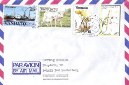 VANUATU N° SUR LETTRE DE PORT VILA/13.10.87 POUR L’ALLEMAGNE - Vanuatu (1980-...)