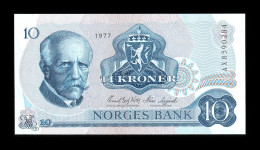 Noruega Norway 10 Kroner 1977 Pick 36c Sc Unc - Norvegia