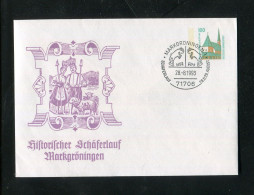 "BUNDESREPUBLIK DEUTSCHLAND" 1993, Privat-Ganzsachenumschlag "Historischer Schaeferlauf" Markgroeningen", SSt. (1213) - Private Covers - Used