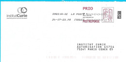 PostRéponse Lettre Prioritaire Marianne Ciappa Phil@poste Institut Curie Paris Santé Cancer Toshiba - PAP : Antwoord /Ciappa-Kavena