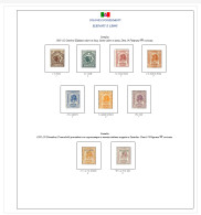 ELEFANTI E LEONI Giro Completo, Fogli Autocostruiti Per Album A 22 Anelli. - Stamp Boxes