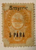 RUSSIA 1909 Uffici Postali Russi Turchia Smyrne 5 Para - Used Stamps