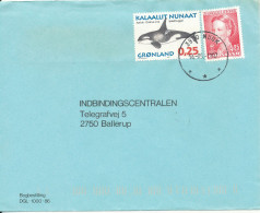 Greenland Cover Sent To Denmark 14-5-1997 The Flap On The Backside Of The Cover Is Missing - Covers & Documents