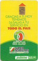 El Salvador - Publitel (Chip) - Gracias A Tí - 50 Años Super Selectos, Chip Gem5 Red, 2002, 3$, Used - Salvador