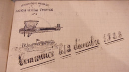 CARNET CHANSONS & CROQUIS AVIATION ROMORANTIN 1925 IER GROUPE 6EME C O AERONAUTIQUE MILITAIRE MAGASIN N° 3 - Manuscripts