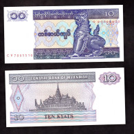 MYANMAR 10 KYATS   1996 PIK 71 FDS - Myanmar