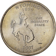 Monnaie, États-Unis, Wyoming, 1890, Quarter, 2007, U.S. Mint, Philadelphie - 1999-2009: State Quarters