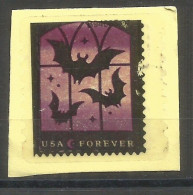 USA 2019 BATS Pipistrelli Fledermäuse Spooky Silhouettes FRAMA ATM Computer Vended Automatenmarken Forever Rate - Vignette [ATM]