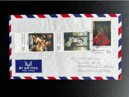 AUSTRALIA 1979 AIR MAIL LETTER ST. AGNES TO STRALSUND 27-03-1979 AUSTRALIE PAINTINGS - Brieven En Documenten