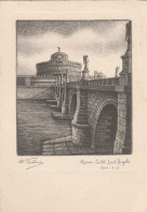 O4373 Roma - Castel Sant'Angelo - Illustrazione Illustration Dandolo Bellini / Viaggiata 1942 - Castel Sant'Angelo