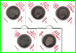 ALEMANIA  SERIE 5 MONEDAS DE 2.00 DM AÑO 2000 - CECAS - A - D - F - G - J . DE FRANZ JOSEPH STRAUSS - SIN CIRCULAR PROOF - 2 Mark