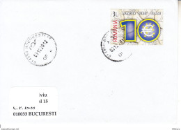 # ROMANIA : EURO COIN 10 YEARS Cover Circulated In Romania To My Address #1151144780 - Registered Shipping! - Covers & Documents