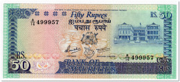 MAURITIUS, 50 RUPEES,1986,P.37,XF-AU - Mauritius