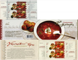 Ukraine 2005 Europa Gastronomy Limited Edition Booklet With Minisheet Mint - 2005