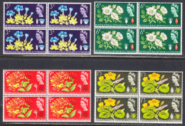 Great Britain 1964 Mint No Hinge, Blocks, Sc# 414-417, SG - Neufs