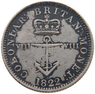 BRITISH WEST INDIES 1/8 DOLLAR 1822 George IV. (1820-1830) #t111 1245 - West Indies