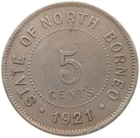 BRITISH NORTH BORNEO 5 CENTS 1921 George V. (1910-1936) #t162 0519 - Colonies