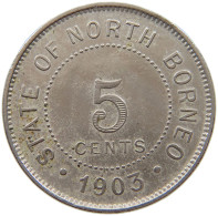 BRITISH NORTH BORNEO 5 CENTS 1903  #a014 0743 - Colonies