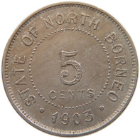BRITISH NORTH BORNEO 5 CENTS 1903  #a034 0491 - Colonies