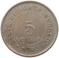 BRITISH NORTH BORNEO 5 CENTS 1903  #a037 0079 - Colonies