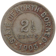 BRITISH NORTH BORNEO 2 1/2 CENTS 1903  #t162 0501 - Colonies