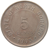 BRITISH NORTH BORNEO 5 CENTS 1903  #a034 0495 - Colonies